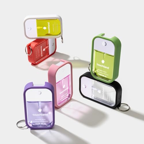 Touchland Silicone Hand Mist Case with Keyring - Jet Black