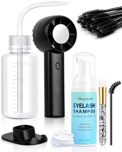 Obeyalash Lash Shampoo Kit with USB Fan & Brush