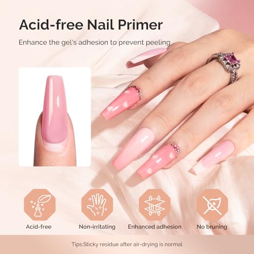 MelodySusie Nail Dehydrator & Primer Set - Acid-Free, HEMA-Free (2x 15ML)