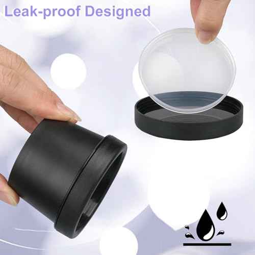 Travel Containers for Toiletries 3.4oz 9 Pack TSA Approved Plastic Cream Jars Wide-mouth Cosmetic Pot Jars with Lids Leak Proof Travel Size Containers for Makeup Face Cream(Black)