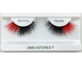 Dramatic Neon Green & Black-Red Halloween False Eyelashes