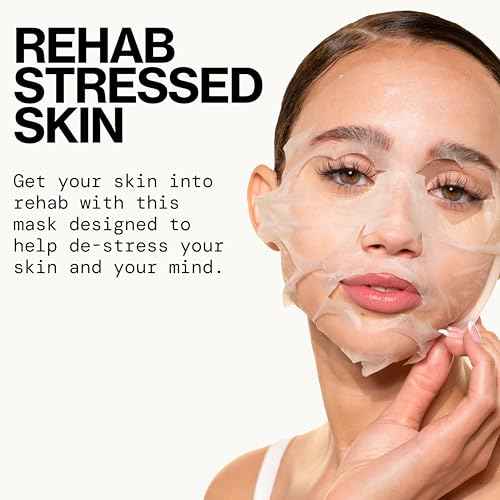 Pacifica Sheet Mask - Stress Rehab Coconut & Caffeine Facial Mask - 6-PACK De-Stress Sheet Mask for Redness & Puffiness Relief, Infused w/Green Tea, Turmeric & Hyaluronic Acid Cruelty-Free Skincare