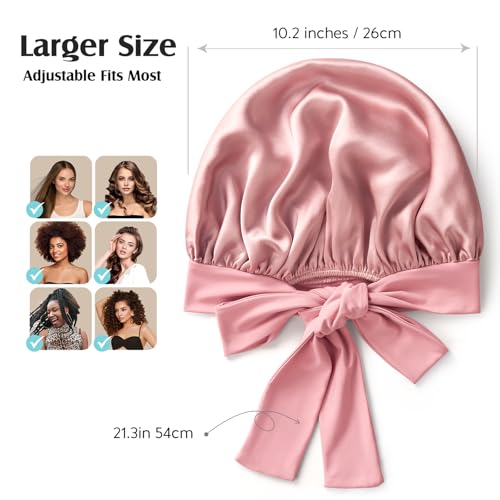 YFONG 22 Momme Mulberry Silk Bonnet for Women - Non-Slip Sleep Cap