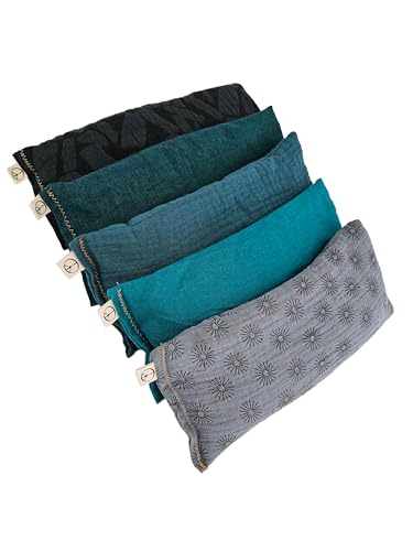 Peacegoods Eye Pillows Sampler Pack of 5 - Flax Seed Weighted