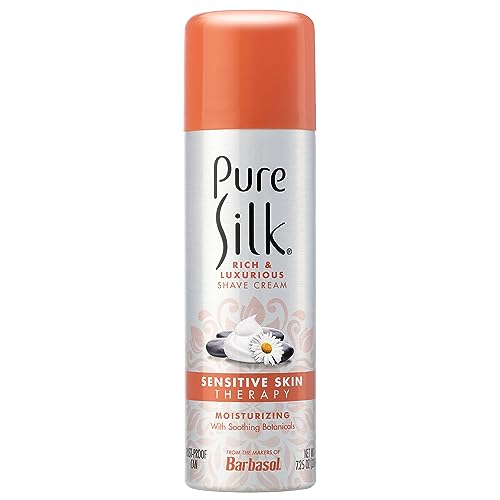 Pure Silk Sensitive Skin Shaving Cream for Women - 7.25 OZ Pack of 6