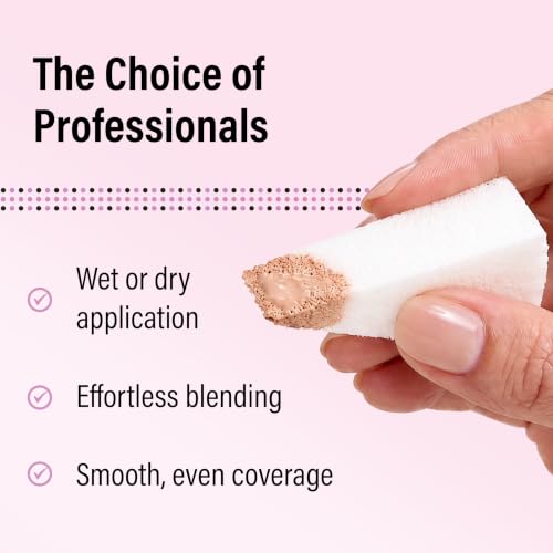 Artist's Choice Makeup Wedges, 100 Pack Triangle Sponges