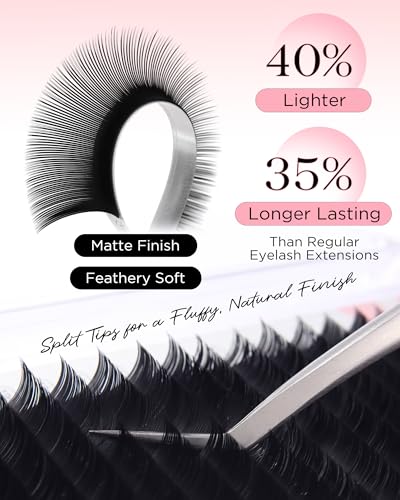 BEYELIAN Ellipse Flat Eyelash Extensions 0.15mm C Curl 16 Rows