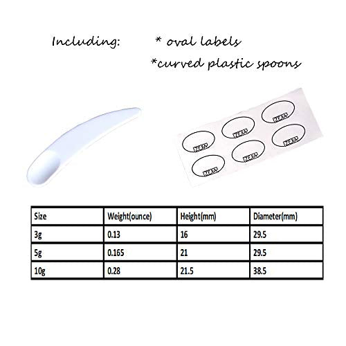 3ML Sample Containers with Lids, 25 Count Cosmetic Jars