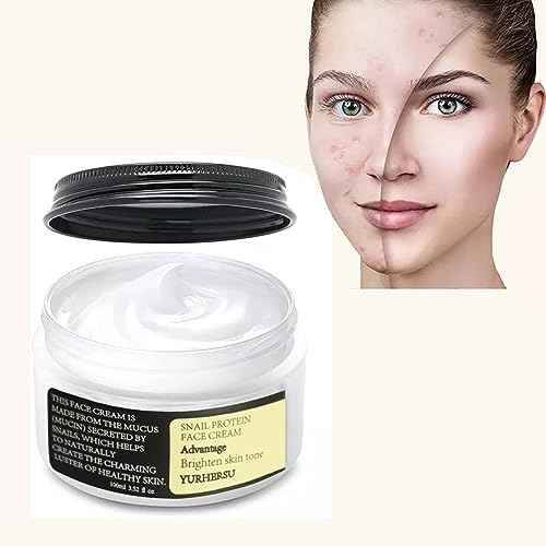 Korean Snail Mucin 93% Moisturizing Cream, Collagen Lifting & Firming Cream, Daily Facial Repair Gel for Dry/Sensitive Skin, Anti-Wrinkle Face Firming, Hydrating Serum Shrink Pores Acne, 3.52 oz; WNMS