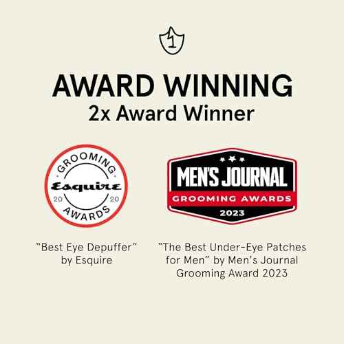 BRO MASK Under Eye Patches for Men with Hydrogel (2 x 6 pairs) - Anti-Aging Korean Eye Masks for Dark Circles and Puffiness- Puffy Under Eye Treatment - Perfect Skin Care Stocking Stuffers for Men