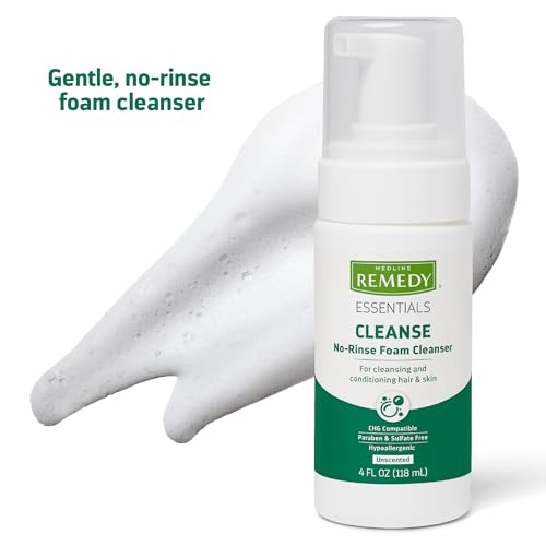 Medline Remedy Essentials No-Rinse Foam Cleanser - 4 oz, Unscented