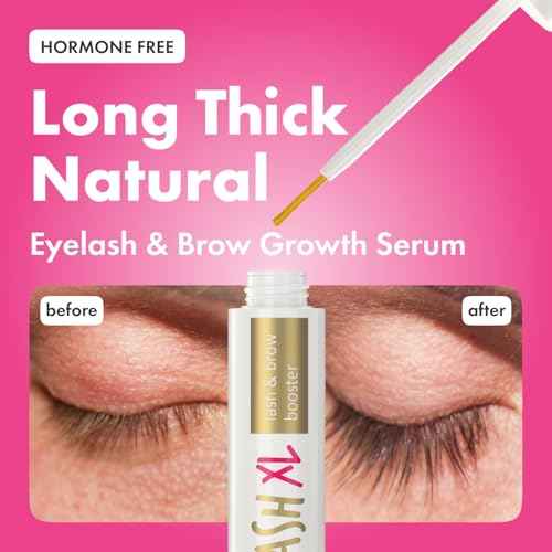 TOPLASH XL Lash and Brow Booster, Growth Serum with Eyelash and Eyebrow Enhancer, Promotes Stronger, Thicker, Healthier Lashes with Botanicals and Peptides - 0,2 Fl Oz(6 ml)