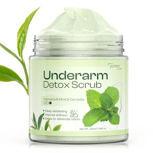 Camellia Underarm Detox Scrub: Armpit Detox Scrub with Mint Centella Deep Cleanse Refresh Exfoliating for Underarms Whole Body
