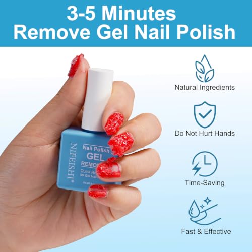 Gel Nail Polish Remover - Fast 3-5 Min Magic Burst Polish Remover (15ml)