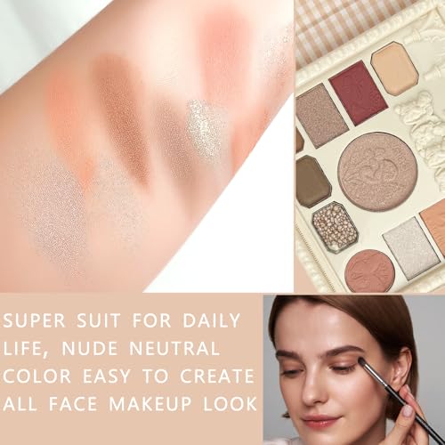 K'APEINE 10-Color Eyeshadow Palette - Matte & Glitter All-in-One