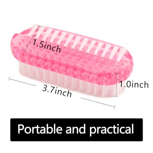 Two-Sided Nail Brush for Deep Cleaning Fingernails - 4 Pack