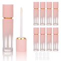 COSIDEA 8PCS Empty gradient Pink Lip Gloss Tubes 8ml lipgloss Tube with Wand Applicator for Lip oil tint bottles container