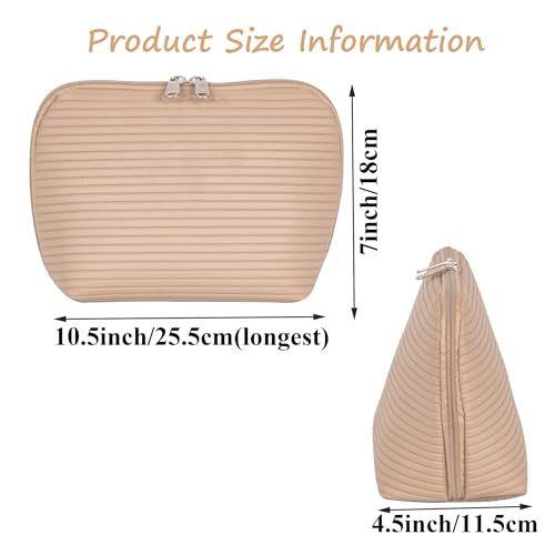 Waterproof Travel Makeup Bag for Women - Organizer with Brush Holders