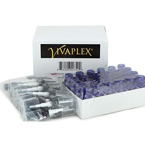 Vivaplex, 24, Cobalt Blue, 10 ml (1/3 oz) Glass Bottles, with Black Fine Mist Sprayer's