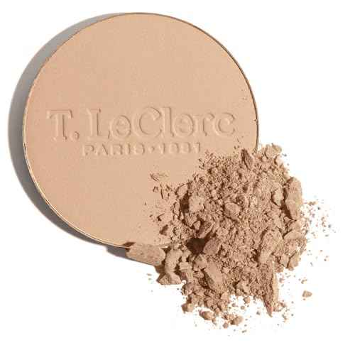 T. Leclerc Compact Pressed Powder - Super-Blendable Face Makeup Longwear Portable Matte Finish Radiant Natural Medium to Full Coverage Airbrushing Mineral Base For Pores & Imperfections (Beige)