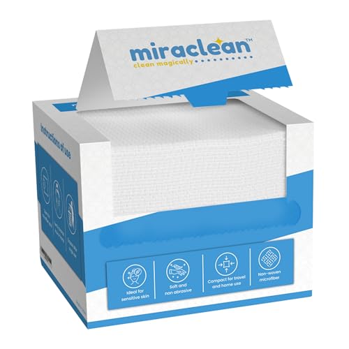 Dry Face Towels XL 10" x 12" - 50 Pack Ultra Soft Disposable Cloths Thick And Durable Face Towelettes For Clean Skin Routine
