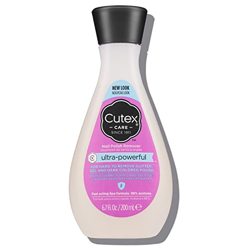 Cutex Gel Nail Polish Remover Ultra-Powerful 6.7 Fl Oz - Removes Glitter & Dark Colors