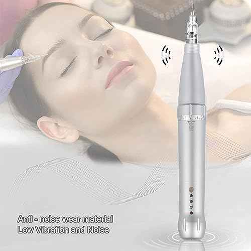 Permanent Eyebrow Makeup Corded Tattoo Pen Kit for Eyebrow Lip Eyeliner Eyebrow Makeup Wired Tattoo Machine With 15 pcs Cartridge Needles Microblading Supply Ombre Powder Brows(Permanent Kit) (Snow)