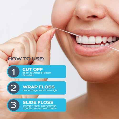 drTung's Smart Floss Mint for Teeth - Natural Expanding Dental Floss, Gentle on Tooth & Gums, Expands & Glides, PTFE & PFAS Free, Certified Organic Mint Essential Oils - Pack of 2