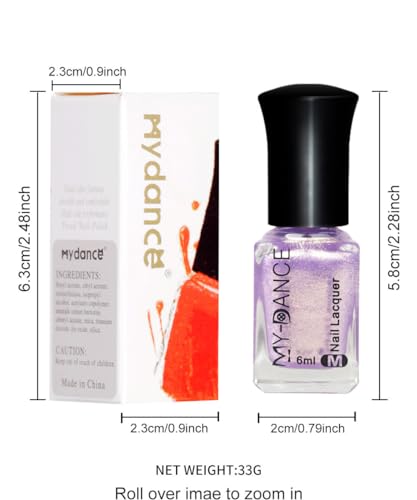 IMGDD Sheer Pearl Pink Nail Polish 6ml - Long Lasting Quick Dry Glitter Nude Manicure