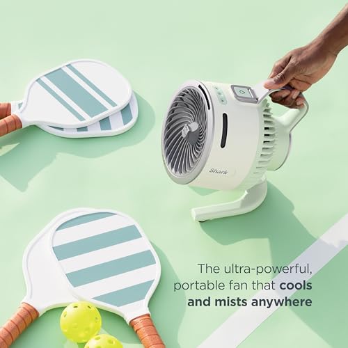 Shark FlexBreeze HydroGo Portable Fan with Misting - Corded & Cordless