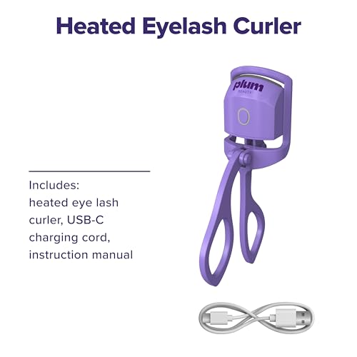 Plum Beauty Heated Eyelash Curler - USB-C Rechargeable & Adjustable Heat