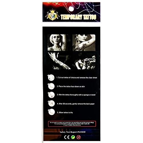 1 Sheet Crown Imperial King Queen Temporary Tattoos Sticker for Women Men Body Art Sexy Fake Stickers Removable