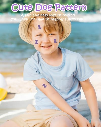 160 UV Detection Temporary Tattoos - Sun Protection Reminder Stickers