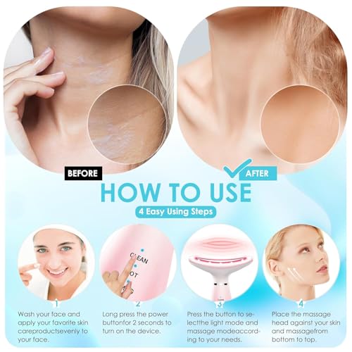 7-Color Red Light Therapy Face Massager with Vibration