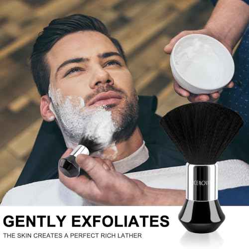 NICEMOVIC 4Pcs Barber Neck Duster, Professional Barber Accessories, Cleaning Supplies, Nylon Brush for Hair Cutting & Styling