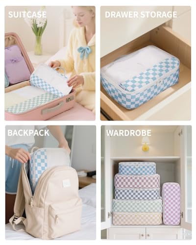 Narwey 7-Piece Packing Cubes Set for Travel Organization