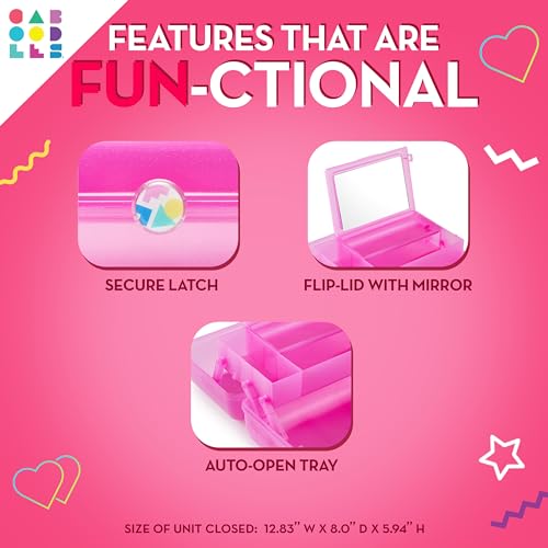 Caboodles On-The-Go Girl Makeup Organizer Box with Mirror