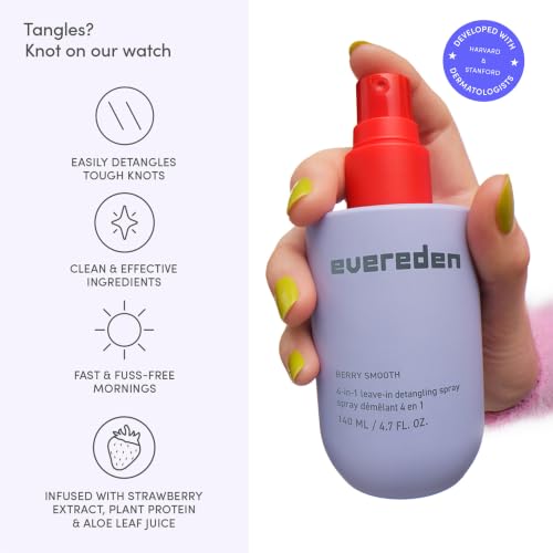 Evereden Kids 4-in-1 Detangler Spray - Silicone-Free, Vegan, EWG Verified