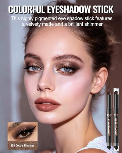 Bronze Shimmer Eyeshadow Stick with Built-In Blender
