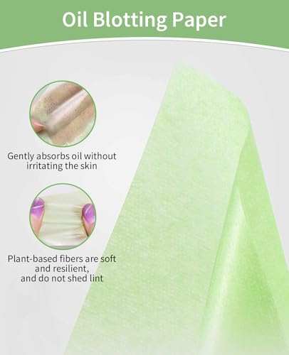 Oil Blotting Papers 400 Sheets with Mirror & Puff