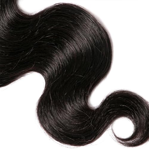 Body Wave Human Hair Bundles - 20, 22, 24 Inch, 150g, Natural Black