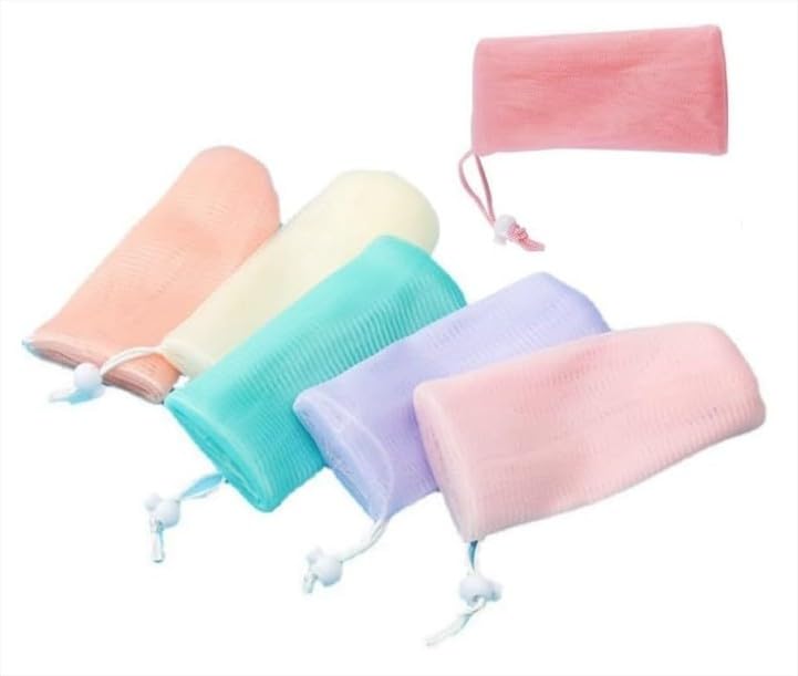 6-Piece Exfoliating Mesh Soap Pouches with Drawstring