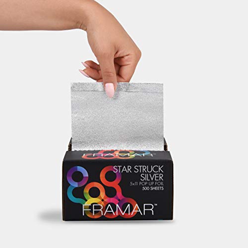 Framar Silver Pop-Up Hair Foils 500 Sheets | Highlighting