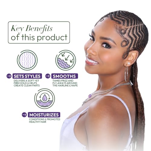 ORS Olive Oil Braidzone Edge & Braiding Gel with Lavender, Acai & Biotin for Hair & Scalp 8 oz