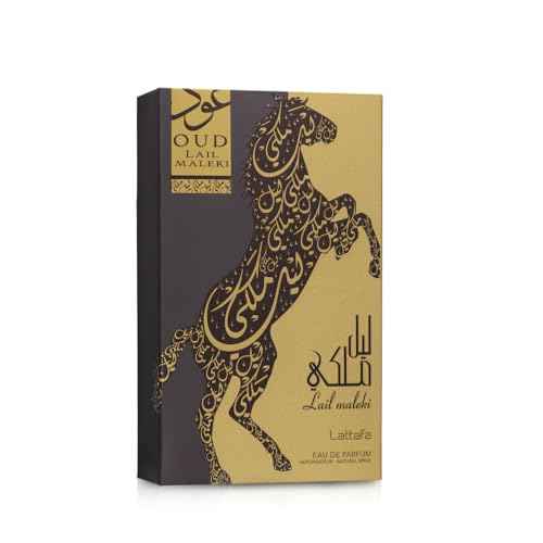 Lattafa Oud Lail Maleki – Spicy, Floral, Woody, Oriental – Eau de Parfum Spray Long-Lasting Fragrance for Unisex, 3.4 Ounce / 100 ml