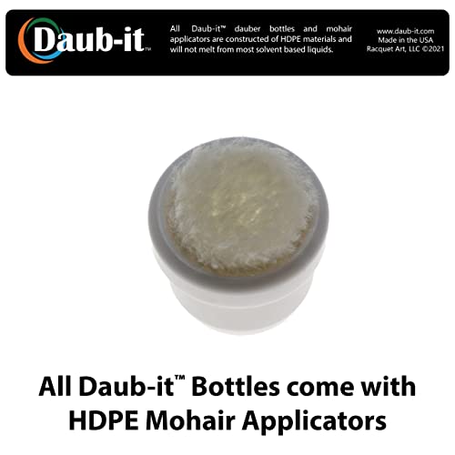 4 oz Empty Bottles with Mohair Dauber Applicators, 2-Pack