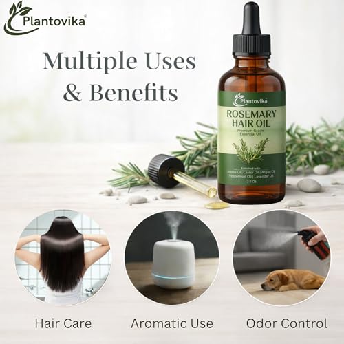 Rosemary Hair Growth Oil - 6 Plant Oils for Scalp & Strengthening