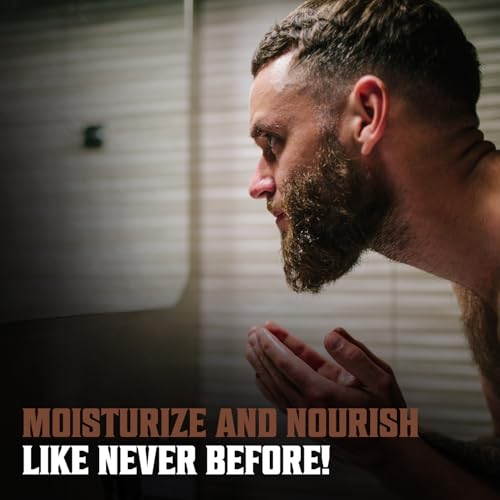 Viking Revolution Sandalwood Beard Conditioner for Men with Argan Oil and Jojoba Oil - Beard Softener and Strengthener Natural Beard Conditioner - Beard Care Moisturizer with Aloe Vera (33.8 Fl oz)