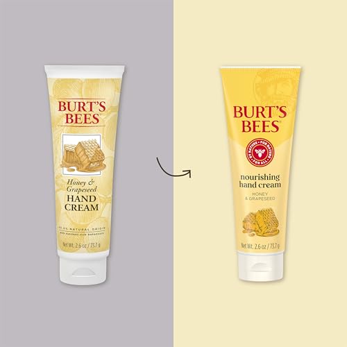 Burt's Bees Honey & Grapeseed Oil Nourishing Hand Cream for Dry Skin, 2.6 oz