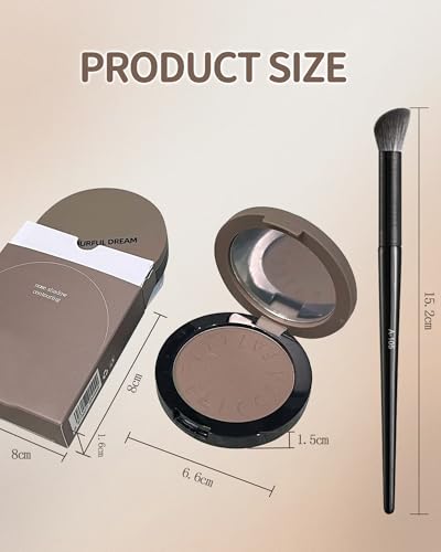 Cool Toned Contour Palette - Matte Face Sculpting Powder with Brush
